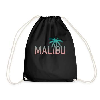 Neon Malibu Palme Retro Style - Turnbeutel - Schwarz - Vorne