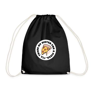 Soeur pour la pizza - Coquine - Sac de sport léger - noir - Devant