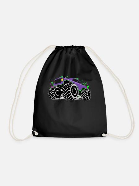 Grunge Monstertruck Action Geschenkidee - Turnbeutel - Schwarz
