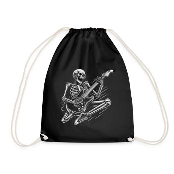 Guitare Squelette Rock and Roll - Sac de sport léger - noir - Devant