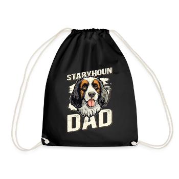 Cadeau de propriétaire de chien Stabyhoun Dad Stabijhoun - Sac de sport léger - noir - Devant