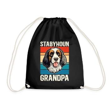 Cadeau de propriétaire de chien Stabyhoun grand-père Stabijhoun - Sac de sport léger - noir - Devant