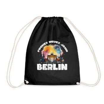 Bonne année avec feux d’artifice à Berlin - Sac de sport léger - noir - Devant