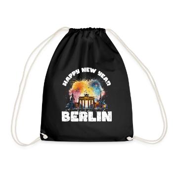 Bonne année avec feux d’artifice à Berlin - Sac de sport léger - noir - Devant