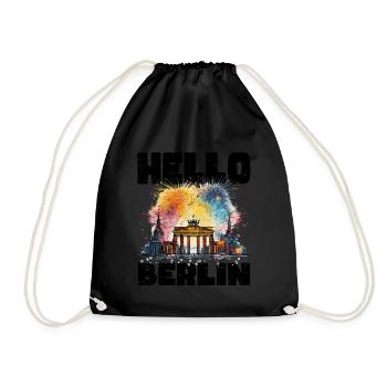 Bonne année avec feux d’artifice à Berlin - Sac de sport léger - noir - Devant