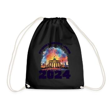 Bonne année avec feux d’artifice à Berlin - Sac de sport léger - noir - Devant
