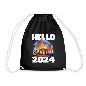 Bonne année avec feux d’artifice à Berlin - Sac de sport léger - noir - Devant