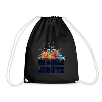 Cologne Kölle Carnival Gebützt Kölle Alaaf Jeck Party - Drawstring Bag - black - Front