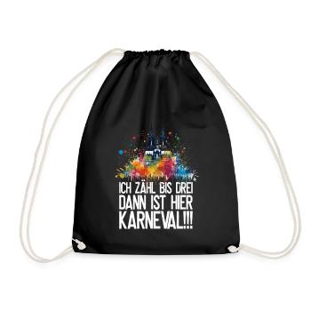 Cologne Kölle Carnival Gebützt Kölle Alaaf Jeck Party - Drawstring Bag - black - Front