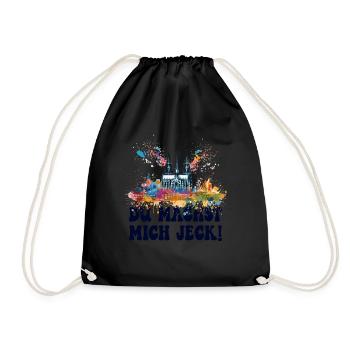 Cologne Kölle Carnival Gebützt Kölle Alaaf Jeck Party - Drawstring Bag - black - Front