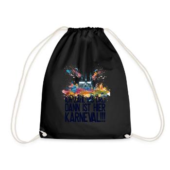 Cologne Kölle Carnival Gebützt Kölle Alaaf Jeck Party - Drawstring Bag - black - Front