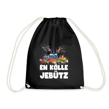 Cologne Kölle Carnival Gebützt Kölle Alaaf Jeck Party - Drawstring Bag - black - Front
