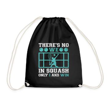 Squash Player Squash Tennis Player Raquetball Spor - Drawstring Bag - black - Front