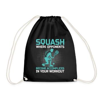 Joueur de squash Joueur de squash Joueur de tennis Raquetball Spor - Sac de sport léger - noir - Devant