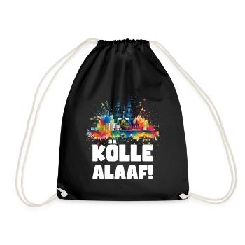 Köln Kölle Karneval Gebützt Kölle Alaaf Jeck Party - Turnbeutel - Schwarz - Vorne