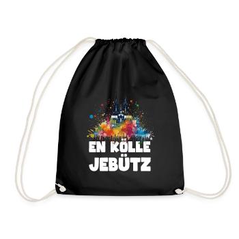 Köln Kölle Karneval Gebützt Kölle Alaaf Jeck Party - Turnbeutel - Schwarz - Vorne
