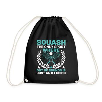 Squashspieler Squash-Tennisspieler Raquetball-Spor - Turnbeutel - Schwarz - Vorne