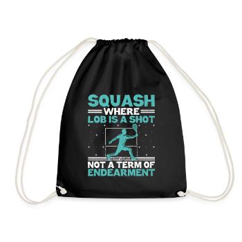 Squashspieler Squash-Tennisspieler Raquetball-Spor - Turnbeutel - Schwarz - Vorne