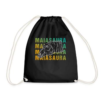 Maiasaura Word Art Design Style rétro - Sac de sport léger - noir - Devant