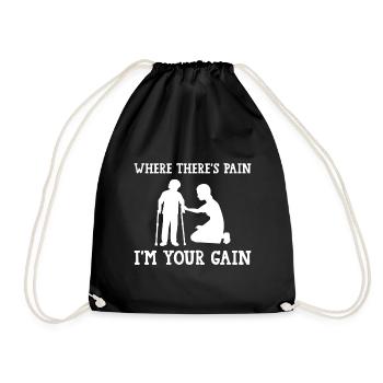 Gain de douleur - Physiothérapeute expérimenté - Sac de sport léger - noir - Devant