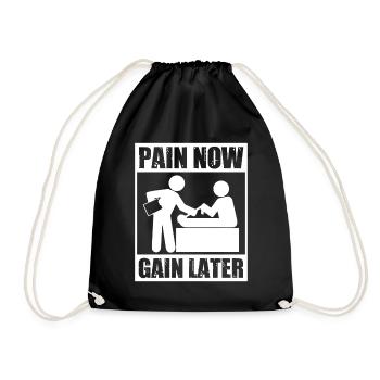 Douleur maintenant, plus tard – Thérapeute de l’endurance - Sac de sport léger - noir - Devant