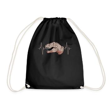 T-Rex Heartbeat cadeau primitif - Sac de sport léger - noir - Devant