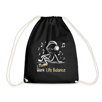 Équilibre entre vie et vie musicale - Sac de sport léger - noir - Devant