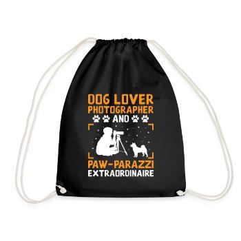 Dog Lover Photography Loves Dog Photographer Dogs - Drawstring Bag - black - Front
