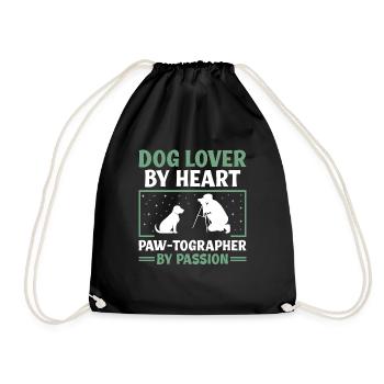 Dog Lover Photography Loves Dog Photographer Dogs - Drawstring Bag - black - Front