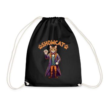 Showcat Kitten Feline - Drawstring Bag - black - Front