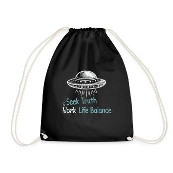 À la recherche de la vérité Vie Équilibre OVNI Alien - Sac de sport léger - noir - Devant