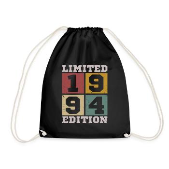 1994 Jahrgang Jahrgang 1994 Geburtstagsgeschenk - Turnbeutel - Schwarz - Vorne