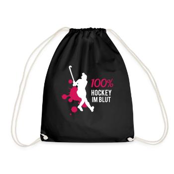 Eishockey DNA - Leidenschaft pur - Turnbeutel - Schwarz - Vorne