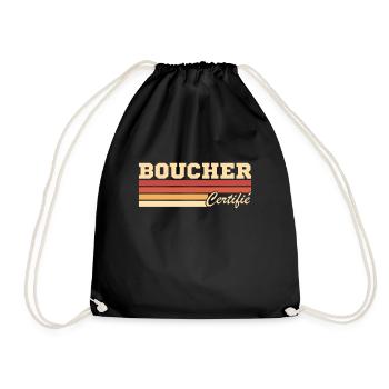 Boucher Certifié Boucherie Vintage - Sac de sport léger - noir - Devant