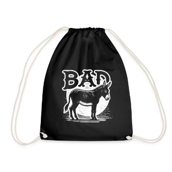Bad Ass Donkey - Drawstring Bag - black - Front
