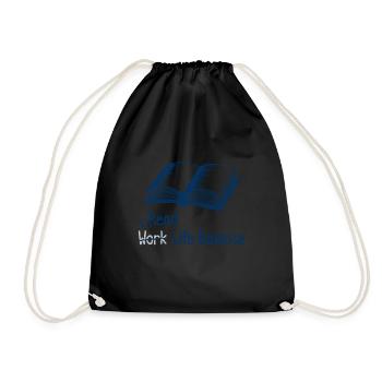 Read Work Life Balance – Bookworm Book Reading - Drawstring Bag - black - Front
