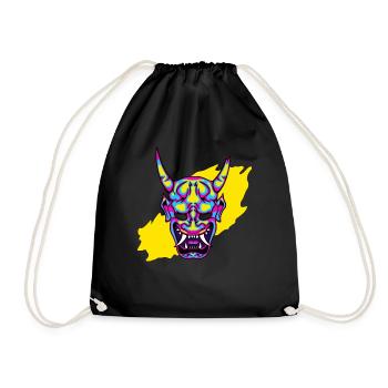 Hannya Neon démon Cool Japon Art - Sac de sport léger - noir - Devant