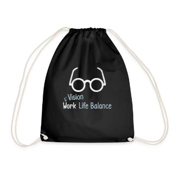Vision Work-life-balance - Optometrist Profession - Drawstring Bag - black - Front