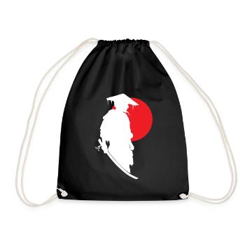 Moonlight, Samurai, Swordsmanship, Standstill - Drawstring Bag - black - Front