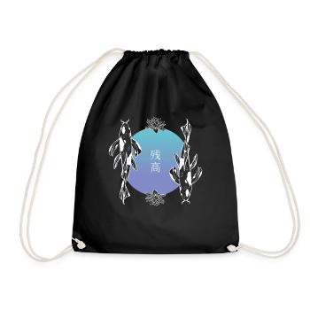 Koi-Duo Harmonie Feng Shui Zen - Turnbeutel - Schwarz - Vorne