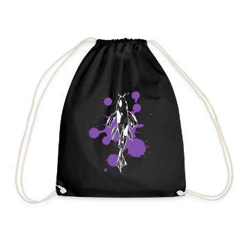 Single Koi Strength River of Life - Drawstring Bag - black - Front