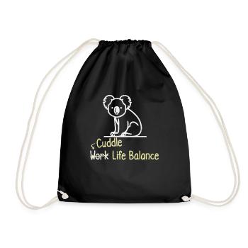 Cuddle Work Life Balance – Koala Bear Australia - Drawstring Bag - black - Front