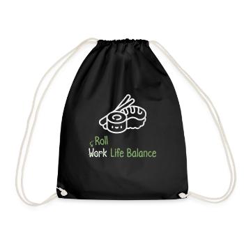Roll Work Life Balance - Sushi Lover - Drawstring Bag - black - Front