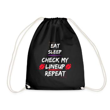 Manger Dormir Vérifier ma composition Répéter Fantasy Football - Sac de sport léger - noir - Devant