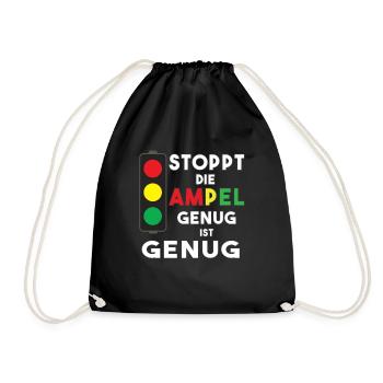 Stop the traffic lights - enough is enough - Drawstring Bag - black - Front