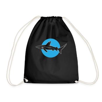 Mystical Shark Elegance of the Deep Sea - Drawstring Bag - black - Front