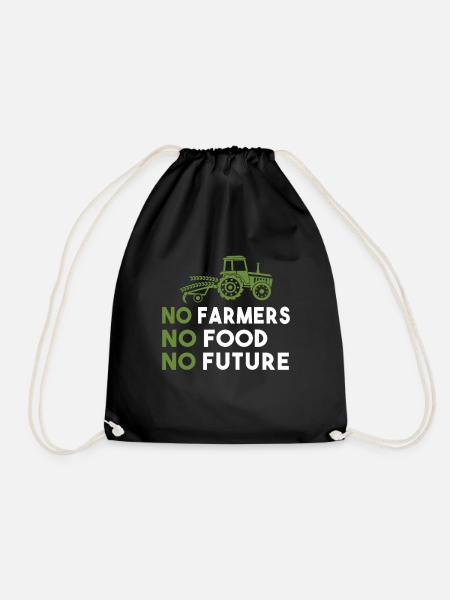 Bauerndemo No Farmers No Food No Future Landwirt - Turnbeutel - Schwarz
