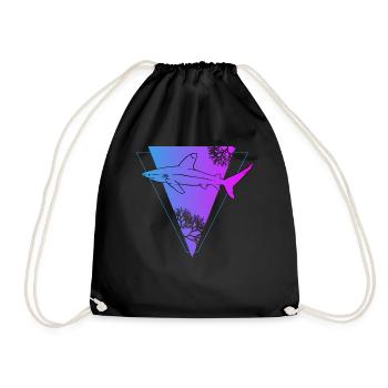 Deep Sea Triangle requin mysticisme cadeau - Sac de sport léger - noir - Devant
