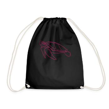 Tortue marcheur silencieuse de l’océan - Sac de sport léger - noir - Devant