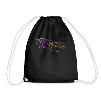 Trio tortues Sea Dream cadeau - Sac de sport léger - noir - Devant